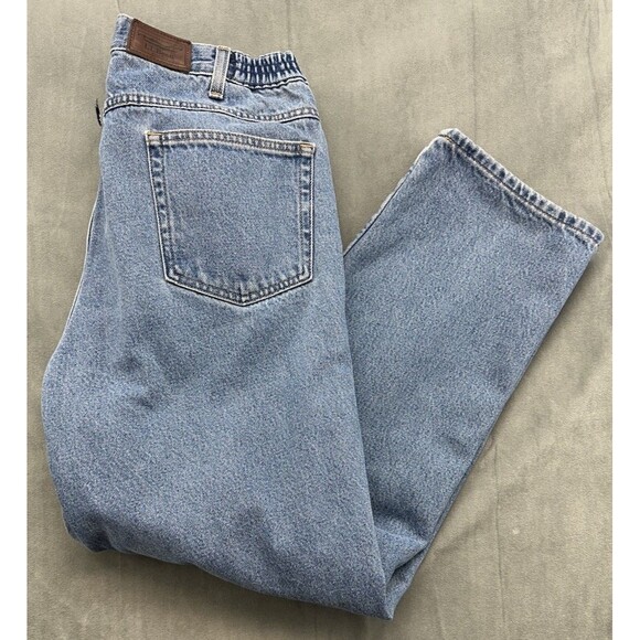 LL Bean Jeans Mens 36x30 Comfort Waist Flannel Lined 212508 Mid Rise Blue - Picture 1 of 12